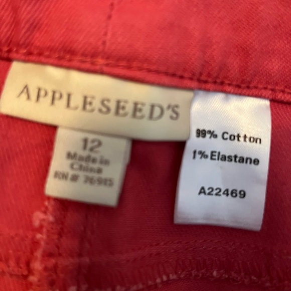 Twill pants by Appleseeds in rich mulberry color. Machine washable. - Picture 2 of 4